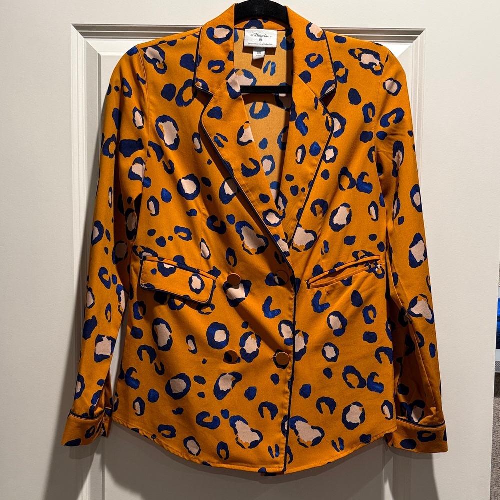 Phillip Lim for Target Vibrant Orange and Blue Animal Print Blazer